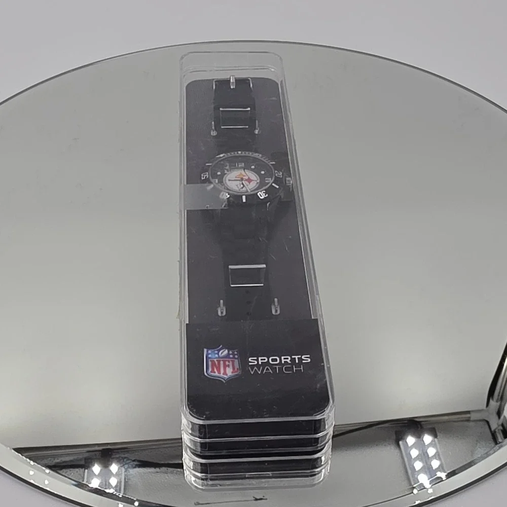 NFL Sparo Pittsburgh Steelers Watch Mens OS Black Good Analog Sports Wristwatch